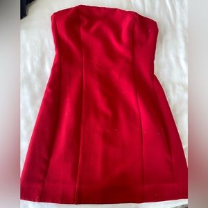 Gap red strapless mini dress